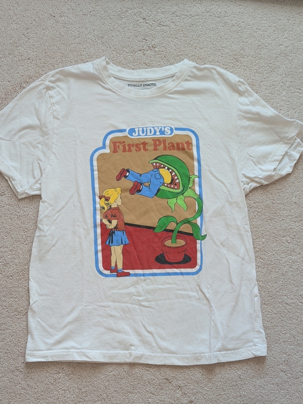 Ragstock Totally Chaotic Judy's First Plant Tee Size L
